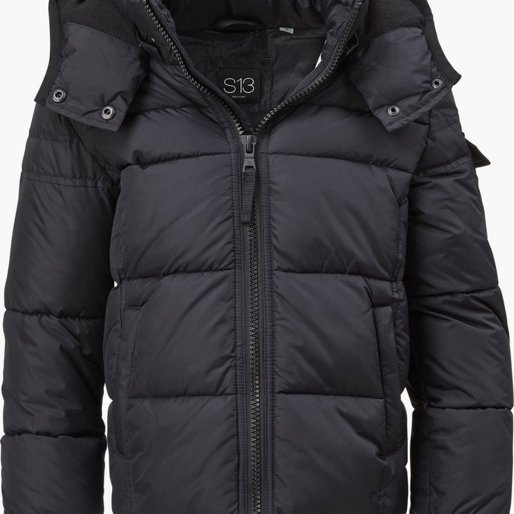 S13 Kids Black Puffer Jacket